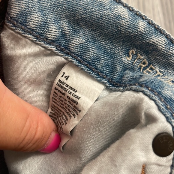 High Rise Denim Cutoff Shorts - Picture 3 of 4